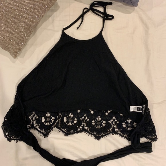 Express Tops - Backless lace shirt